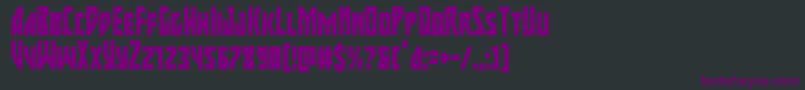 Majorforcecond Font – Purple Fonts on Black Background