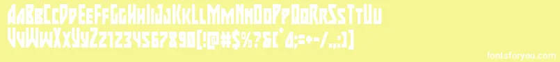 Majorforcecond Font – White Fonts on Yellow Background