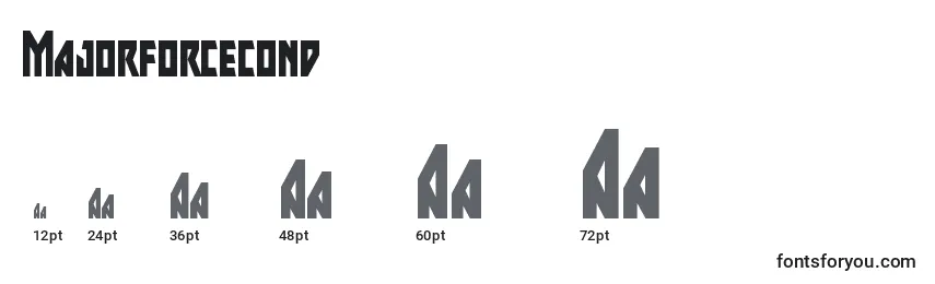 Majorforcecond Font Sizes