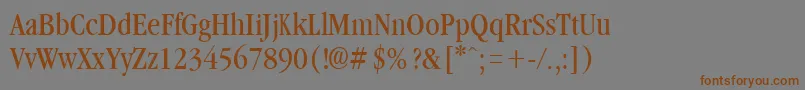 GarnetcondensedRegular Font – Brown Fonts on Gray Background