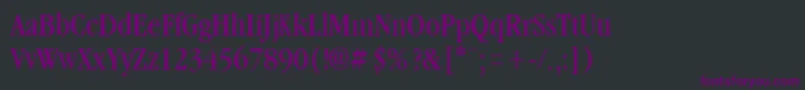 Шрифт GarnetcondensedRegular – фиолетовые шрифты на чёрном фоне