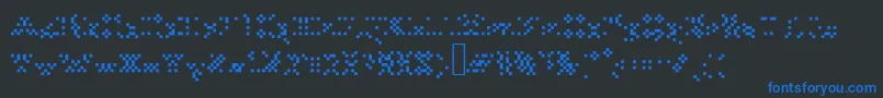 Tourdeforcealias Font – Blue Fonts on Black Background