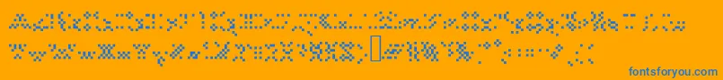 Tourdeforcealias Font – Blue Fonts on Orange Background