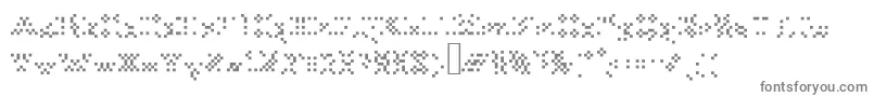 Tourdeforcealias-fontti – harmaat kirjasimet valkoisella taustalla