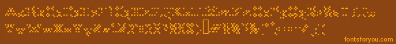 Tourdeforcealias Font – Orange Fonts on Brown Background