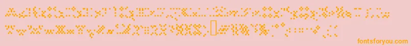 Tourdeforcealias Font – Orange Fonts on Pink Background