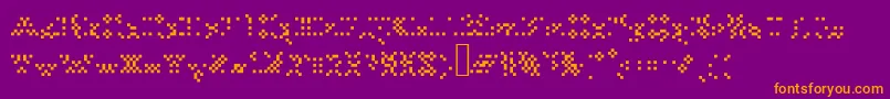 Tourdeforcealias Font – Orange Fonts on Purple Background