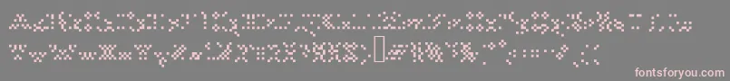 フォントTourdeforcealias – 灰色の背景にピンクのフォント