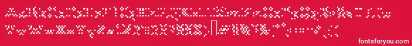 Tourdeforcealias Font – White Fonts on Red Background