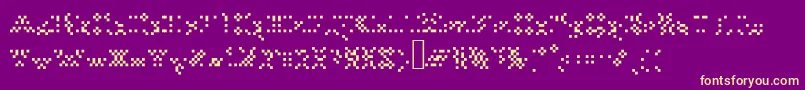 Tourdeforcealias Font – Yellow Fonts on Purple Background