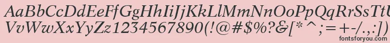 Dutch809ItalicBt Font – Black Fonts on Pink Background