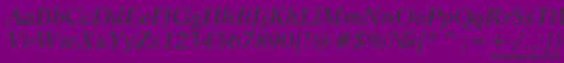 Dutch809ItalicBt-Schriftart – Schwarze Schriften auf violettem Hintergrund