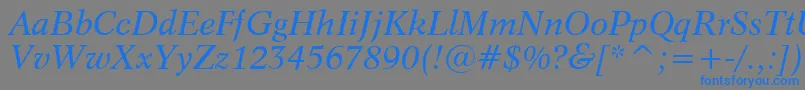 Dutch809ItalicBt Font – Blue Fonts on Gray Background