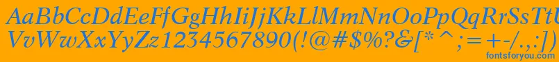 Dutch809ItalicBt Font – Blue Fonts on Orange Background