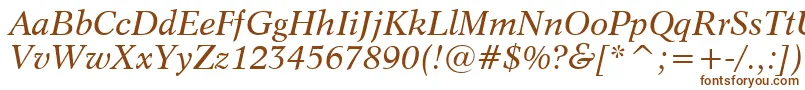 Dutch809ItalicBt Font – Brown Fonts on White Background