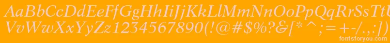 Dutch809ItalicBt Font – Pink Fonts on Orange Background