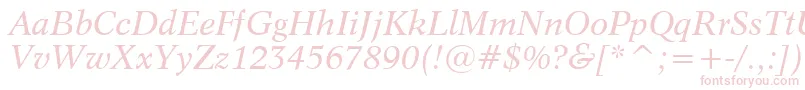 Dutch809ItalicBt Font – Pink Fonts on White Background
