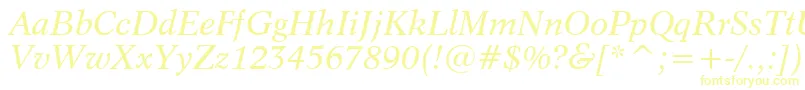 Dutch809ItalicBt Font – Yellow Fonts on White Background