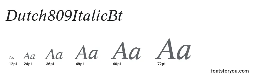 Dutch809ItalicBt Font Sizes