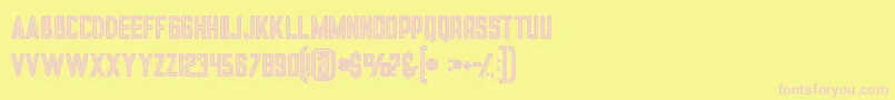Tronboldinline Font – Pink Fonts on Yellow Background