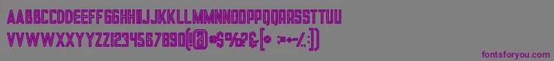 Шрифт Tronboldinline – фиолетовые шрифты на сером фоне
