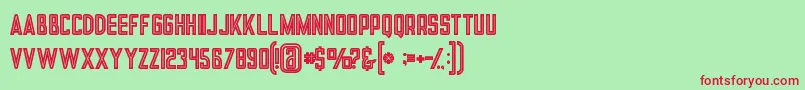 Шрифт Tronboldinline – красные шрифты на зелёном фоне
