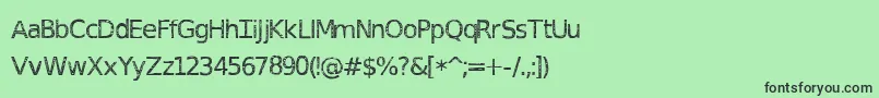 DeusEtchedMachina Font – Black Fonts on Green Background