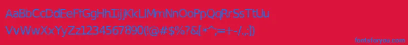 DeusEtchedMachina Font – Blue Fonts on Red Background
