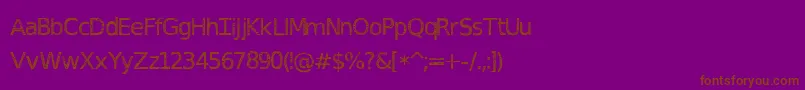 DeusEtchedMachina Font – Brown Fonts on Purple Background