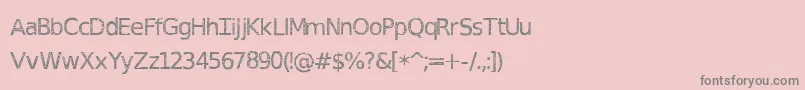 フォントDeusEtchedMachina – ピンクの背景に灰色の文字