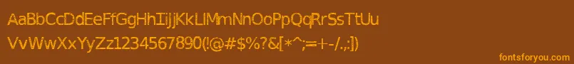 Шрифт DeusEtchedMachina – оранжевые шрифты на коричневом фоне