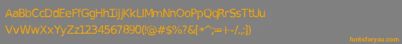 DeusEtchedMachina Font – Orange Fonts on Gray Background