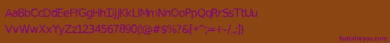 Шрифт DeusEtchedMachina – фиолетовые шрифты на коричневом фоне