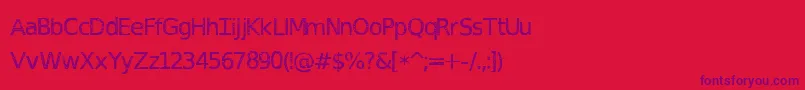 DeusEtchedMachina Font – Purple Fonts on Red Background