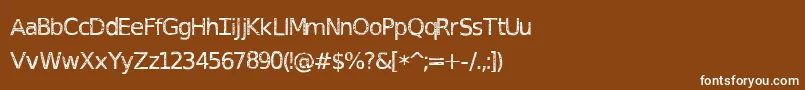 Шрифт DeusEtchedMachina – белые шрифты на коричневом фоне