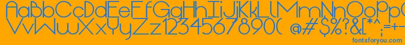 Шрифт OriginBold – синие шрифты на оранжевом фоне