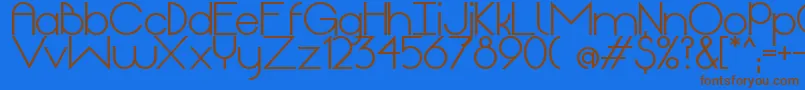 OriginBold Font – Brown Fonts on Blue Background