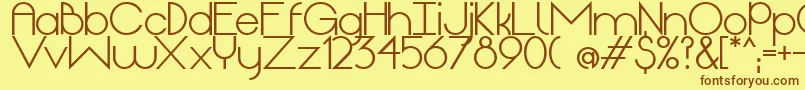 OriginBold Font – Brown Fonts on Yellow Background