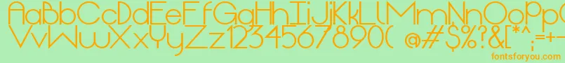 OriginBold Font – Orange Fonts on Green Background