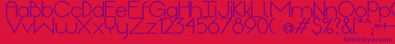 OriginBold Font – Purple Fonts on Red Background