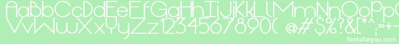OriginBold Font – White Fonts on Green Background