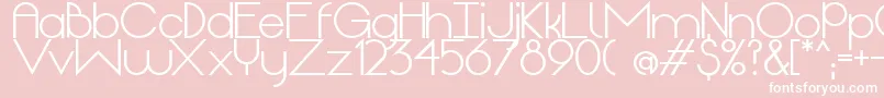 OriginBold Font – White Fonts on Pink Background