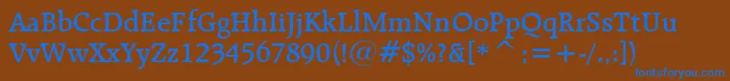 RaleighDemiBoldBt Font – Blue Fonts on Brown Background