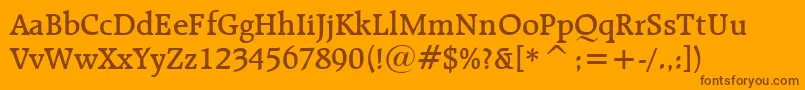 RaleighDemiBoldBt Font – Brown Fonts on Orange Background