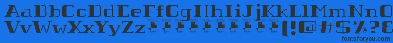 TabaibaWildPersonalUse Font – Black Fonts on Blue Background