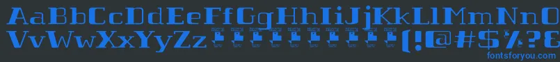 TabaibaWildPersonalUse Font – Blue Fonts on Black Background