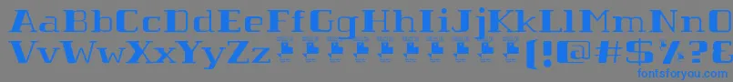 Шрифт TabaibaWildPersonalUse – синие шрифты на сером фоне