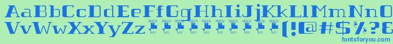 TabaibaWildPersonalUse Font – Blue Fonts on Green Background