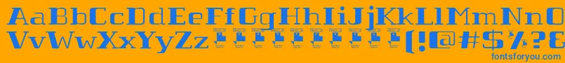 TabaibaWildPersonalUse Font – Blue Fonts on Orange Background