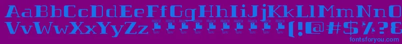 Шрифт TabaibaWildPersonalUse – синие шрифты на фиолетовом фоне